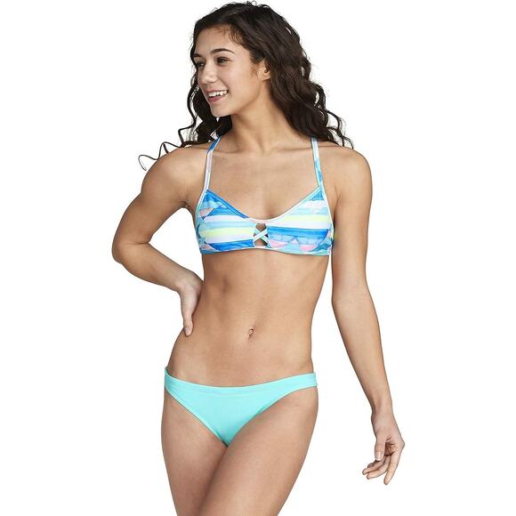 NEW Speedo Women's Swimsuit Top Bikini Lite Tie Back LARGE - Picture 1 of 3